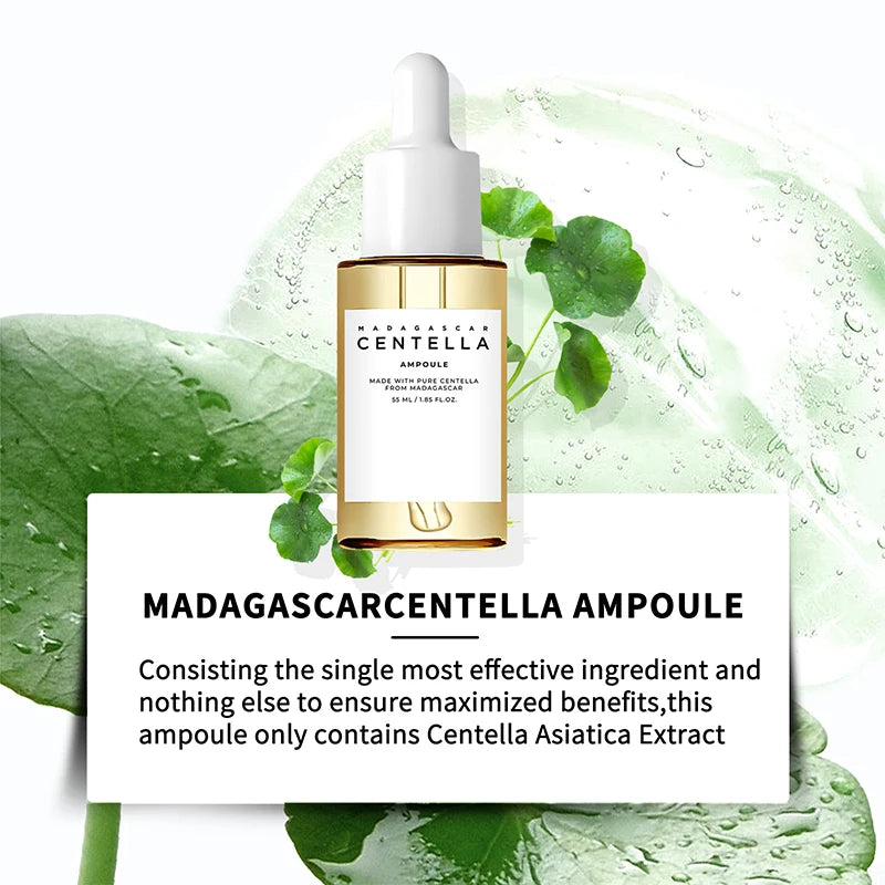 Madagascar Centella Asiatica Ampoule Facial Serum,Facial Moisturizing,Brightening,Tightening and Repair,Reduce Fine Lines/Pores
