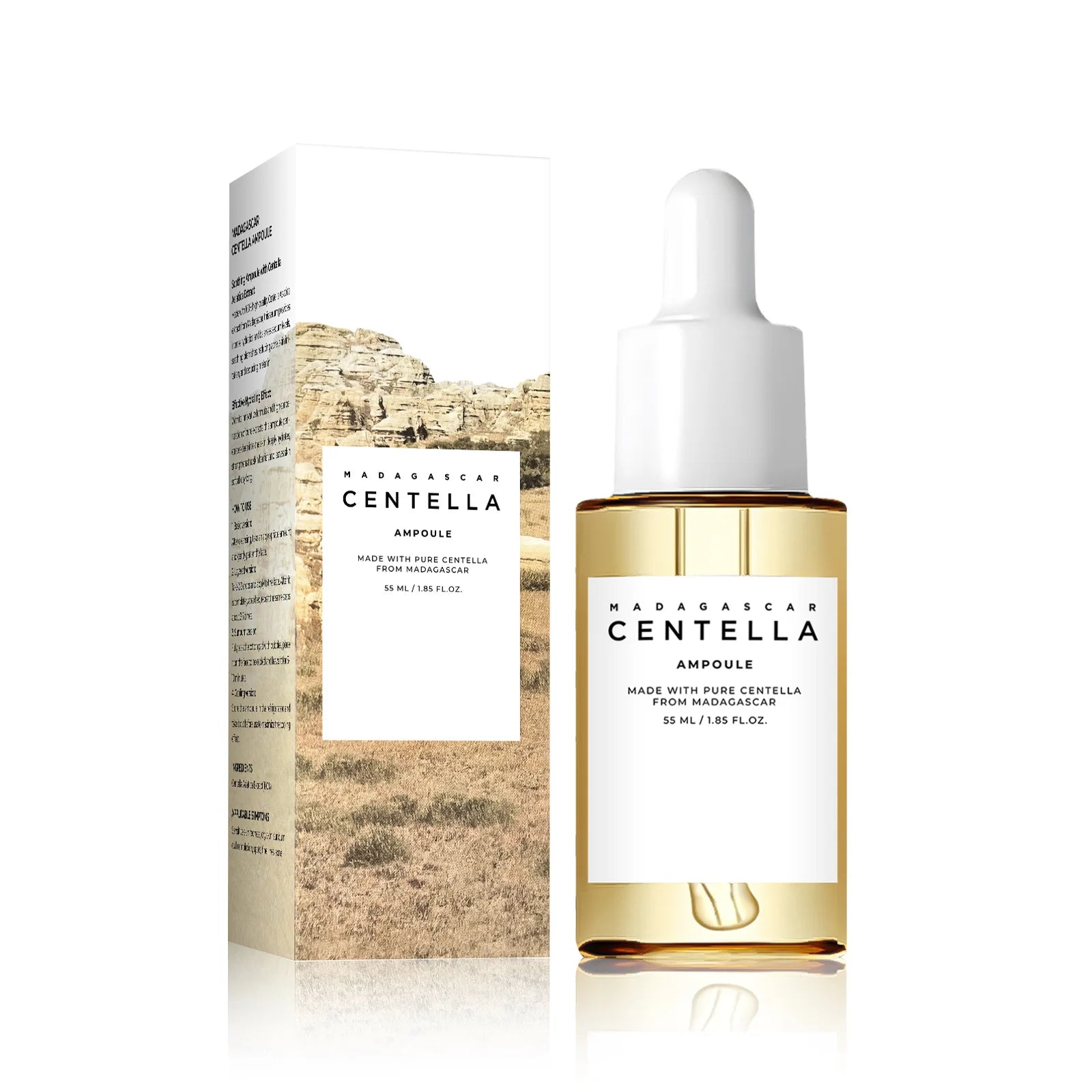Madagascar Centella Asiatica Ampoule Facial Serum,Facial Moisturizing,Brightening,Tightening and Repair,Reduce Fine Lines/Pores